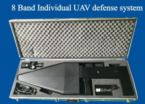 Latest company news about Sistema de defesa do UAV de 8 faixas, anti jammer portátil do zangão